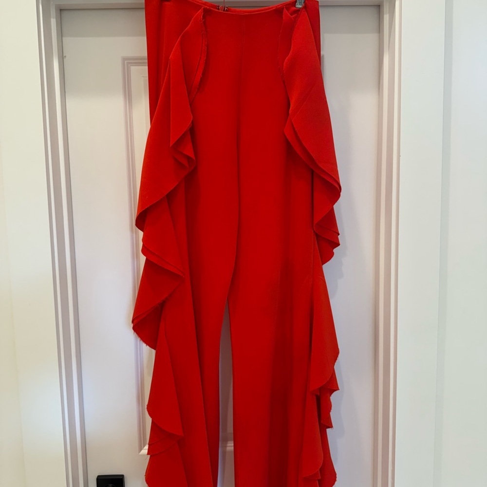 Cinq a Sept Vibrant Red Wide Leg Pants